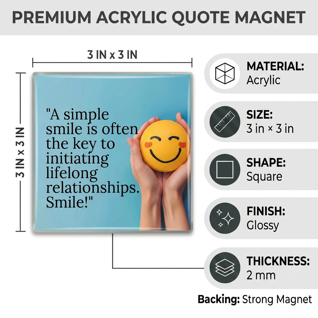 Picnuid Acrylic Picture Magnet | Style 0057m