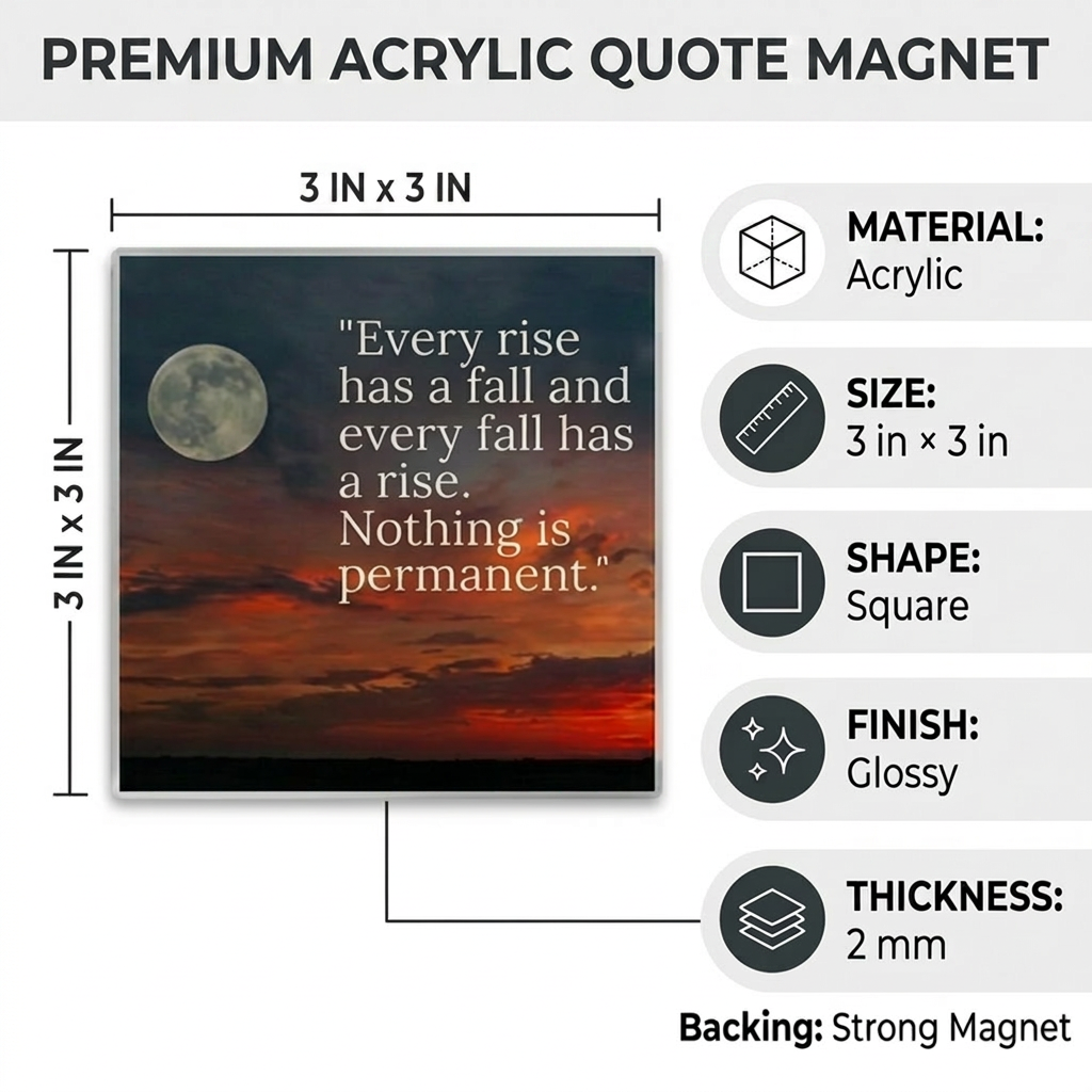 Picnuid Acrylic Picture Magnet | Style 0152m