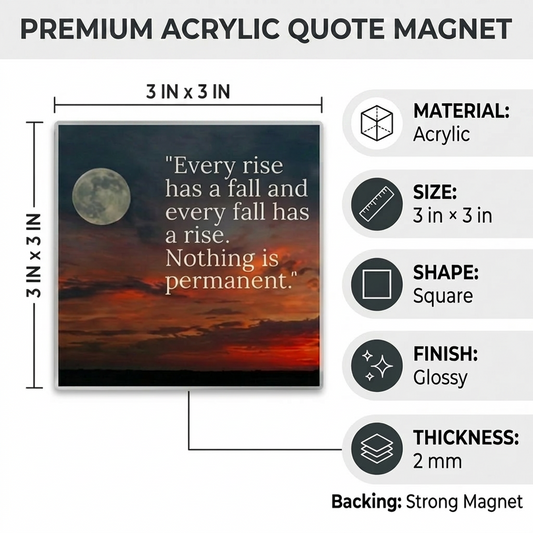 Picnuid Acrylic Picture Magnet | Style 0152m