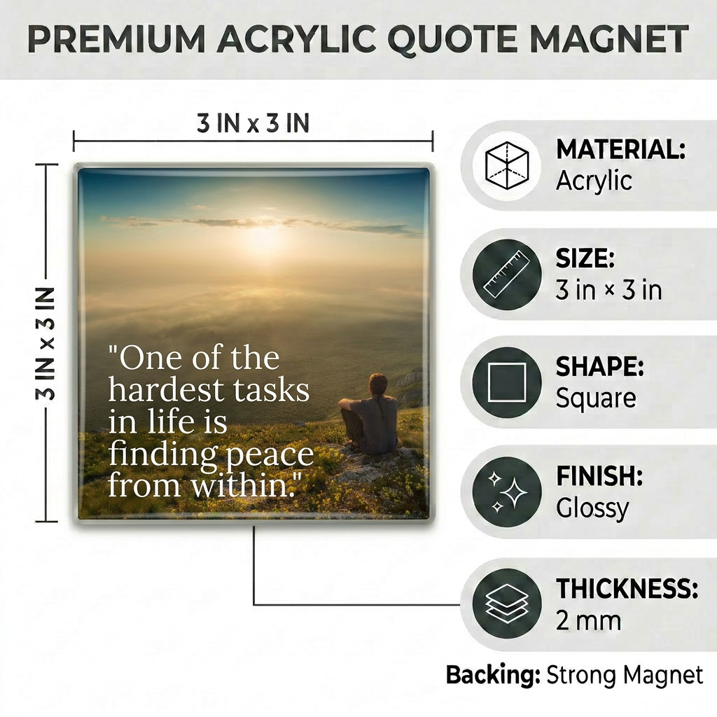 Picnuid Acrylic Picture Magnet | Style 0314m